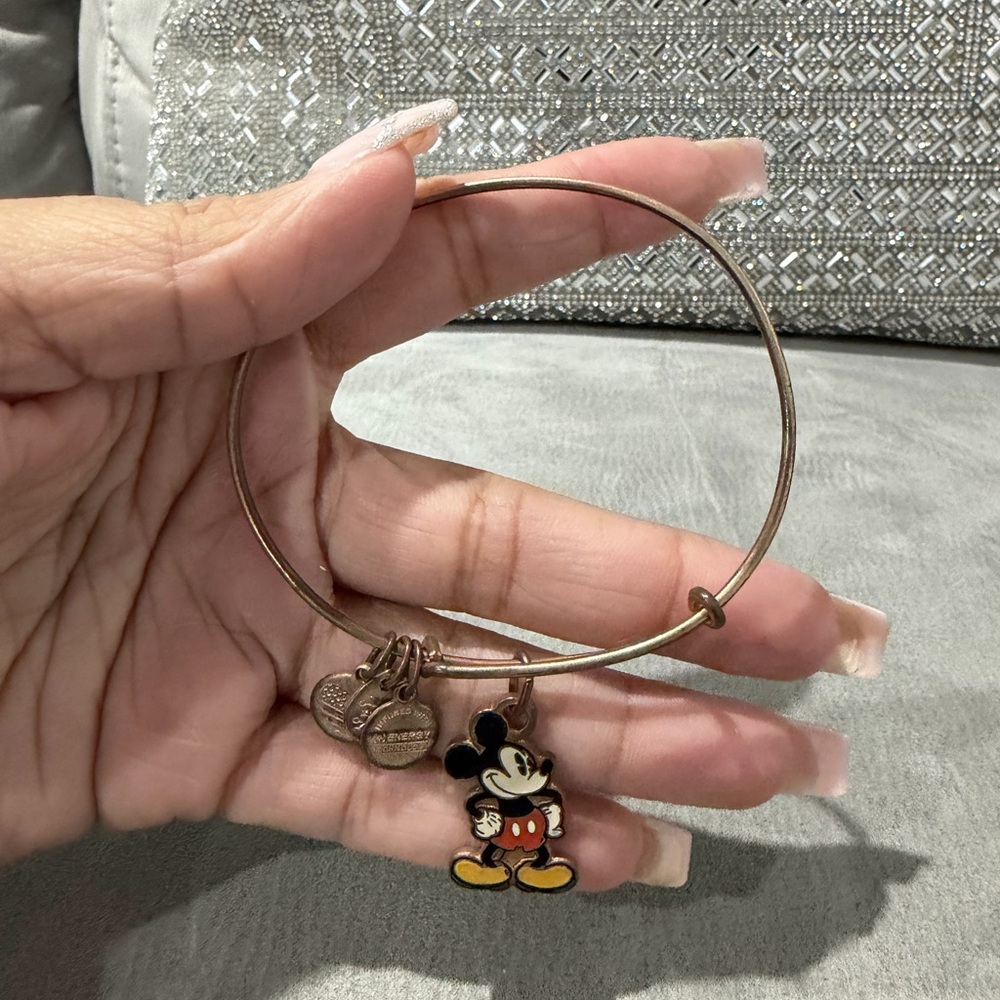 Alex and Ani Mickey Mouse Charm Bangle - Brown and Red